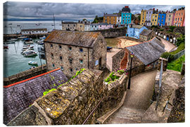 Lærredsbillede Down To Tenby Harbour