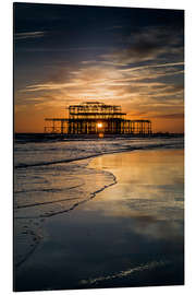 Alubild Brighton West Pier Sunset