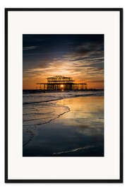 Gerahmter Kunstdruck Brighton West Pier Sunset