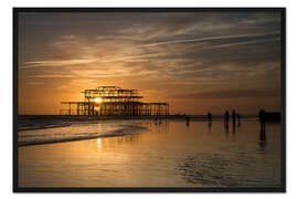 Gerahmter Kunstdruck Brighton West Pier Sunset