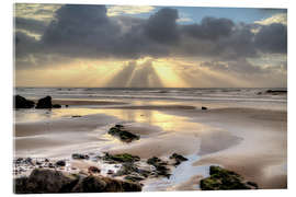 Acrylic print Amroth beach sunrise