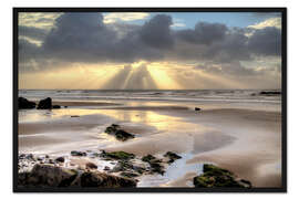 Gerahmter Kunstdruck Amroth beach sunrise