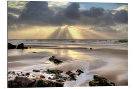 Quadro em plexi-alumínio Amroth beach sunrise