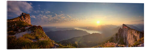 Quadro em acrílico Sunrise on Schafberg