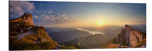 Aluminium print Sunrise on Schafberg