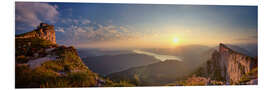 Foam board print Sunrise on Schafberg