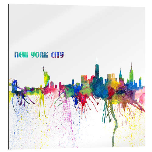 Galleriprint New York City Skyline Silhouette Impressionistic Blast