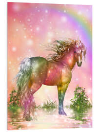 Gallery print Unicorn under the rainbow