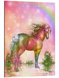 Magnettafel Einhorn unter dem Regenbogen