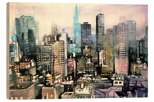 Wood print New York, Murray Hill's "Chrysler Building"