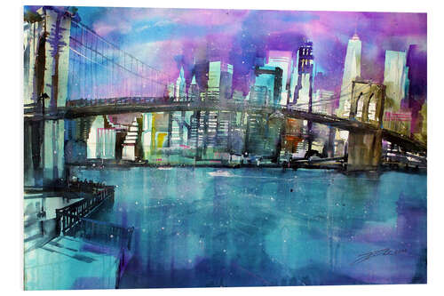 Foam board print New York Brooklyn Bridge