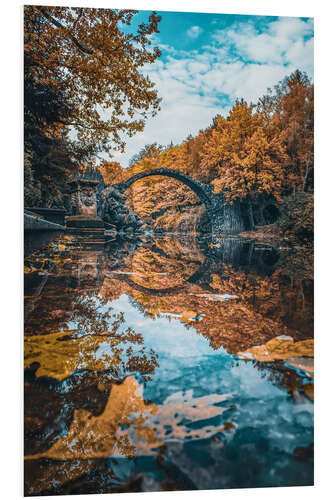 Tableau en PVC Pont de conte de fées, Kromlau