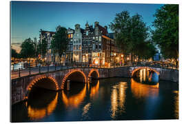 Gallery print Nightfall in Amsterdam, Netherlands