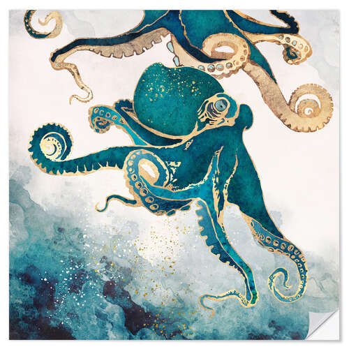 Wall sticker Octopus, Underwater Dream V