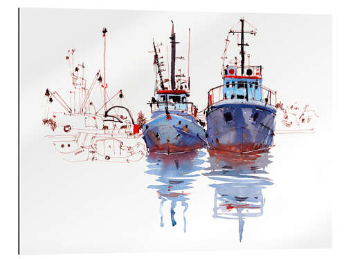 Galleritryk Fishing cutter watercolor