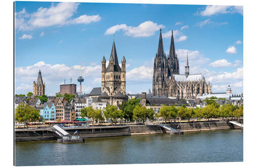 Gallery print City view of Cologne in summer, North Rhine-Westphalia, Germany