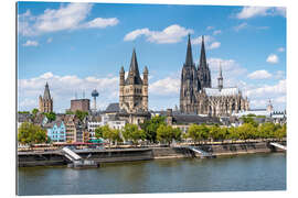 Gallery Print Stadtansicht von Köln im Sommer, Nordrhein-Westfalen, Deutschland