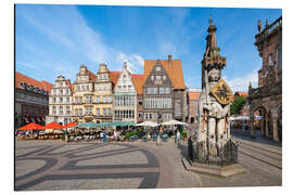 Magnettafel Historischer Marktplatz in Bremen mit Roland Statue