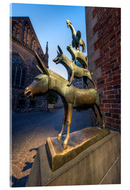 Akrylglastavla  The statue of the Bremen Town Musicians - Jan Christopher Becke