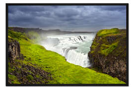 Gerahmter Kunstdruck Gullfoss