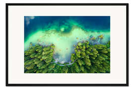 Gerahmter Kunstdruck Bayerische Küste - Hintersee