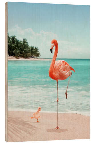 Wood print Wannabe Flamingo