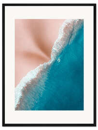 Gerahmter Kunstdruck Kurviger Strandabschnitt