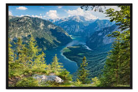 Gerahmter Kunstdruck Königssee, Nationalpark Berchtesgaden