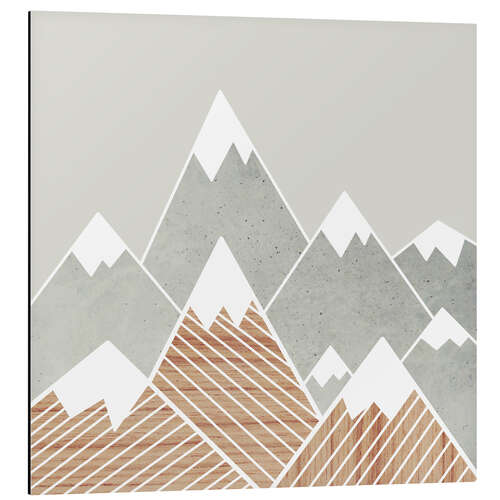 Aluminium print Concrete mountains 2