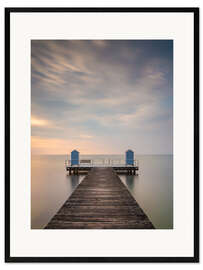 Gerahmter Kunstdruck Steg an der Ostsee (1)