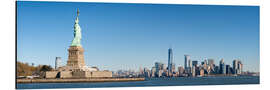 Tableau en aluminium Île Liberty Island et skyline de Manhattan