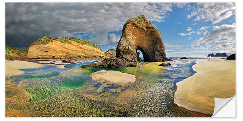 Naklejka na ścianę Wharariki beach, New Zealand