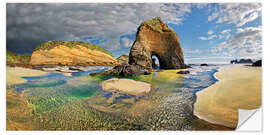 Selvklebende plakat Wharariki beach, New Zealand