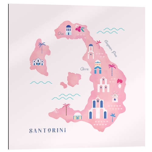 Gallery print Santorini Map