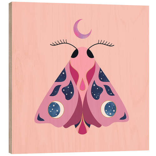 Wood print Luna Moth