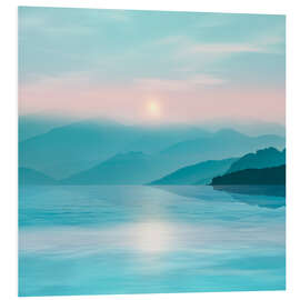 Foam board print Pastel landscape 07