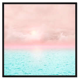 Gerahmter Kunstdruck Sanfter Sonnenuntergang 02