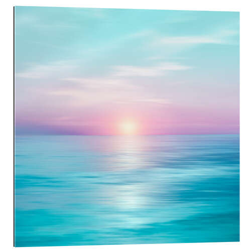 Tableau en plexi-alu Coucher de soleil paisible