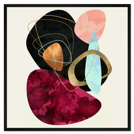 Gerahmter Kunstdruck Abstrakte Kiesel II