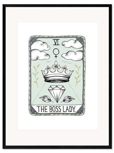 Impressão artística com moldura The Boss Lady 