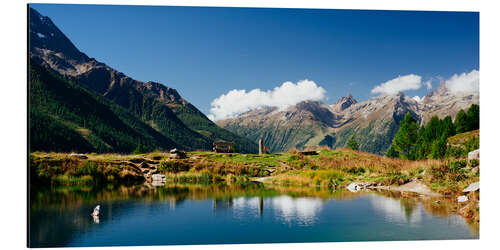 Alubild Bergsee im Lötschental, Wallis, Schweiz