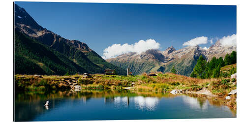 Gallery print Mountain lake in the Lötschental, Valais, Switzerland