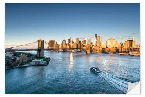 Selvklebende plakat Manhattan skyline in New York City, USA