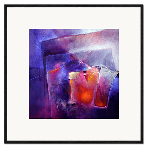 Impresión de arte enmarcada blue and orange