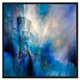 Gerahmter Kunstdruck blaues Licht