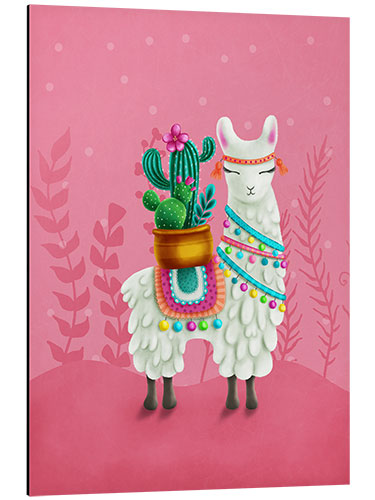 Quadro em alumínio Illustration of a cute llama