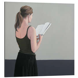 Aluminium print Girl reading