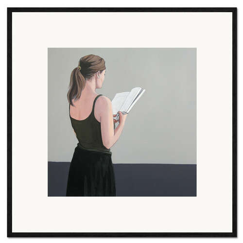 Impresión de arte enmarcada Mujer leyendo