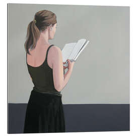 Quadro em plexi-alumínio Girl reading