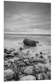 Foam board print Granite in the Baltic Sea (long exposure)